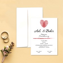 Otuz9 Beyaz Zarflı Davetiye Düğün - Nişan - Kına - Nikah (100 Adet)