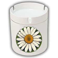 Papatya Teması Baskılı Küllük Kül Tablası