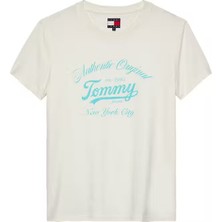 Kadın New York City Logo T-Shirt - Ekru