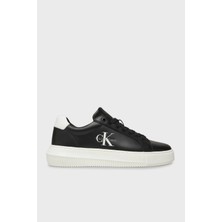 Calvin Klein Logolu Deri Sneaker Ayakkabı YW0YW018720GM Bayan Ayakkabı YW0YW01872 0gm