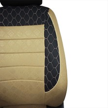 Fort Tourneo Courier Uyumlu Bej Oto Koltuk Kılıfı (Tam Takım Ön Arka Araç Koltuk Kılıfı)