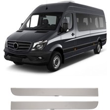 Mercedes Sprinter W906 Uyumlu Krom Arka Cam Üst Çıtası 2 Parça Paslanmaz Çelik
