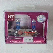 Premıum Far Ampulu Takımı 12V H7 Güçlü Işık +%160 (Güçlü Işık H7)