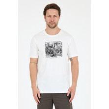 Rodi Erkek %100 Pamuk Bisiklet Yaka Kısa Kollu Baskılı T-Shirt  Rahat ve Şık Günlük Erkek Tişört 0018