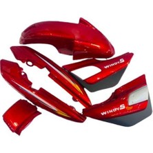 Kanuni Windy-S 125 Kaporta 3lü Set Kırmızı