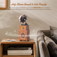 PG-AS31 | Retrogram | Nostaljik Gramofon Tasarımlı Bluetooth Hoparlör | Am/fm Radyo | USB – Tf Kart – Aux Destekli | 1800MAH Şarjlı