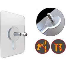 Çerçeve Askısı Süper Güçlü Vidalı Kanca Yapışkanlı Raf Tutucu Askı 1 Li