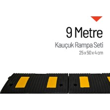 İleri Trafik Kauçuk Eşik Rampası - 9 Metre Set