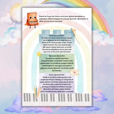 Belirtilmemiş Pianino'nun Not Defteri ve Çıkartma Seti