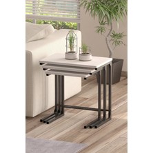 3lü Zigon Sehpa Metal Zigon Sehpa C Sehpa