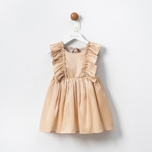 Fırfır Detaylı Kız Çocuk Elbise Abiye