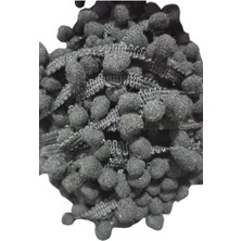 Biomak Sıralı Ponpon 1 Metre Siyah