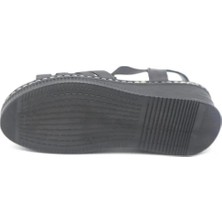 Venüs Kadın Hakiki Günlük Sandalet VN24028801Y - Siyah