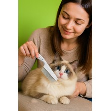 Saplı Bit Pire Tarağı - Kedi ve Köpek Için Bit Pire Temizleme Tarağı