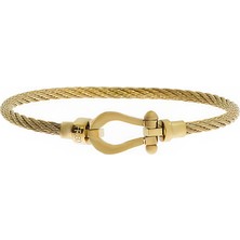 Kadın Gold Renk Toka Detay Çelik Bileklik