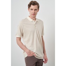  Erkek Bej Trend  Polo Yaka T-Shirt