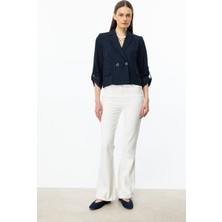 Ekol Ispanyol Paça Kot Pantolon Ekru 02124