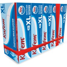 Kafem Mavi Nitril Eldiven Pudrasız (Xl) 100 Lü x 5 Paket
