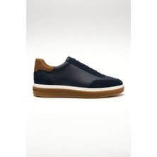  Erkek Lacivert Mevsimlik Casual Deri Ayakkabı