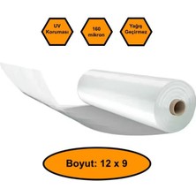 160 Micron Naylon Örtü, Şeffaf Su Geçirmez Naylon, 12X9 Metre