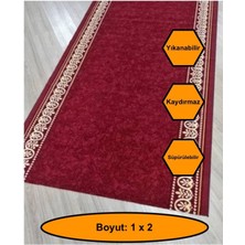 Desenli Kaydırmaz Yolluk Kilim Halı 1x2 Metre