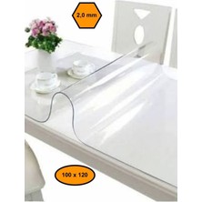 2,0 mm Pvc Masa Örtüsü, Şeffaf Masa Kaplaması, 100X120