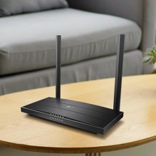 TP-LINK Archer VR400, AC1200 Mbps, 4 Gigabit Lan Portları + 1 USB 2.0 Port, Beamforming, Tether Uygulaması ile Kolay Kurulum, Dual-Band Mu-Mimo, Fiber Destekli Wi-Fi 5 Vdsl/adsl Modem Router