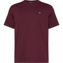 Erkek Ss Smooth Cttn Solid Crewnk T-Shirt - Bordo