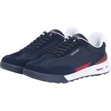 Erkek Retro Runner Nylon Mix Sneakers - Lacivert