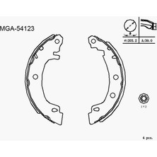 MGA-54123 - Kampana Balata ( Renault: Megane I 96 - 03 / Opel: Astra F  - )