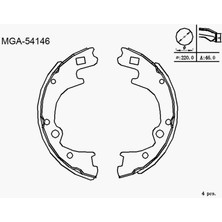 MGA-54146 - Kampana Balata ( Hyundaı: H100 Kamyonet 97 - 03)