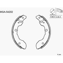 MGA-54202 - Kampana Balata ( Suzukı: Carry SK410 92 - 99 / Dfm: Van 08 - 13)