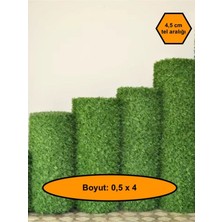 0,5x4 Metre Çim Çit, Bahçe Çiti, Dekoratif Telli Çit, Yapay Çim Çit
