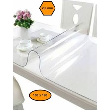 2,0 mm Pvc Masa Örtüsü, Şeffaf Masa Kaplaması, 100X190