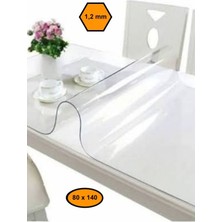 1,2 mm Pvc Masa Örtüsü, Şeffaf Masa Kaplaması, 80X140