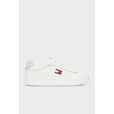 Tommy Jeans Logolu Deri Sneaker Ayakkabı Bayan Ayakkabı EN0EN02815 Ybl