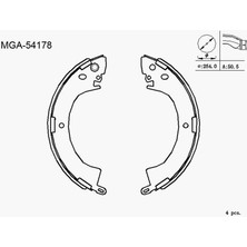 MGA-54178 - Kampana Balata ( Mıtsubıshı: L200 L300 90 - 08)