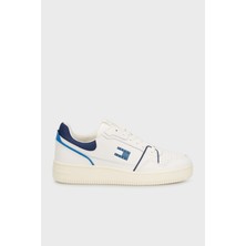 Tommy Jeans Deri Karışımlı Logolu Sneaker Ayakkabı Erkek Ayakkabı EM0EM01610 Dw4