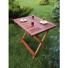 Birayse Ahşap 60X80 Iroko Mini Yemek Masası