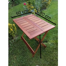 Birayse Ahşap 60X80 Iroko Mini Yemek Masası