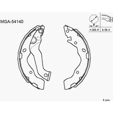 MGA-54140 - Kampana Balata ( Hyundaı: Accent Admıre 03 - 06)