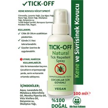 Tick Off Doğal Kene ve Sivrisinek Yakarca Kovucu Sprey - 8 Saat Koruma - 100 ml
