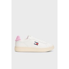 Tommy Jeans Logolu Deri Sneaker Ayakkabı Bayan Ayakkabı EN0EN02815 01V