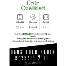Dans Eden Kadın 2'li Dekoratif Biblo Obje Aksesuar (20X5 Cm)