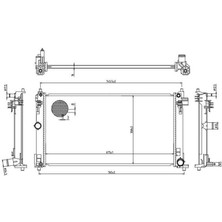 MGA-80760 - Su Radyatoru Brazıng Toyota Corolla 1.2 T 2019- / C-Hr (_X1_) 1.2 T 2016-