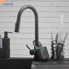 Evimol Pratik Asılabilir Silikon Bulaşık Süngerlik Evye Üstü Süngerlik Düzenleyici Askılı Süngerlik