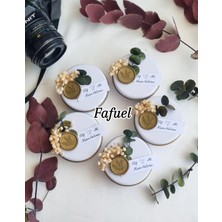Fafuel Teneke Kutulu Etiketli Düğün Nikah Kına Söz Nişan Hediyelik 10 Adet