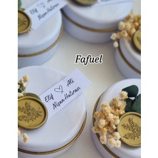Fafuel Teneke Kutulu Etiketli Düğün Nikah Kına Söz Nişan Hediyelik 10 Adet