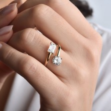 14 Ayar Altın Kaplama Kişiye Özel Doğum Taşı Yüzüğü - RS00115
