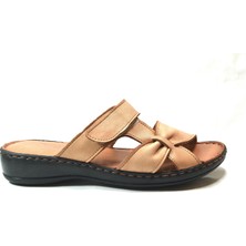 Onlo Ayakkabı DK-0013 Hakiki Deri Anatomik Ped Taban Kadın Anne Terlik